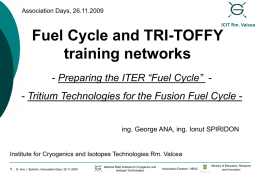 "Fuel Cycle" and "TRI-TOFFY" training networks