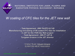 W coating of CFC tiles for the JET new wall
