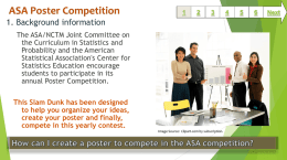 ASA Poster Competition