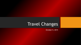 Travel Changes PowerPoint 10-5-15