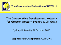 Co-operative Development Network presentation