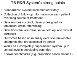 TB record systems models for ART care - Dan Bleed (WHO) ppt, 731kb