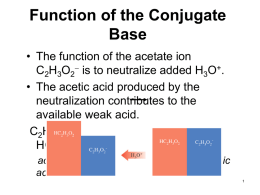Function of the Conjugate Base