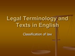 5. Classification of law