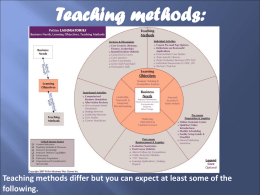 Teaching Methods.