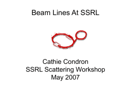 Beam lines at SSRL, C. Condron