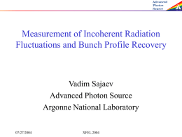 Measurement of Incoherent Radiation Fluctuations