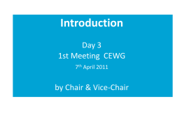 Chair & Vice-Chair presentation ppt, 294kb