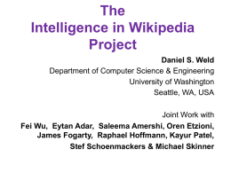 the Intelligence in Wikipedia Project
