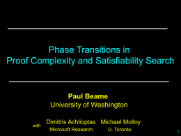 Phase Transitions in Proof Complexity and Satisfiability Search