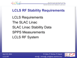 RF, Phase Stability, SPPS Experience