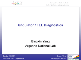 Undulator / FEL Diagnostics