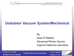 Undulator Vacuum, Mechanical