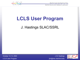 LCLS Experiment Planning