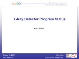 X-Ray Fast Detector Planning Status