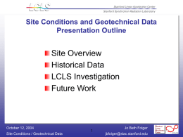 Site Conditions, Geotechnical Data