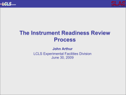 Instrument Readiness Review Process