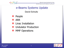 E-Beam System Update