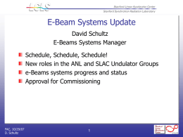 E-Beam Systems Update
