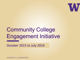 Community College Engagement Initiative