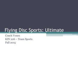 Disc Sports PowerPoint