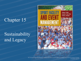 Chapter 15 - Sustainability and Legacy