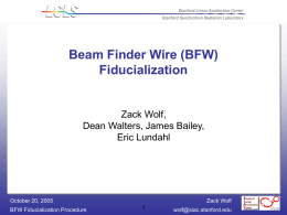 BFW Fiducialization Procedure