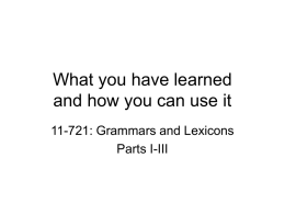 What you have learne..