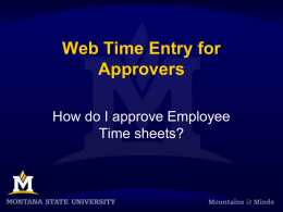WTE Approver Presentation