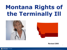 Montana Rights of the Terminally Ill Act