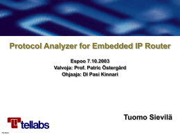 Protocol Analyzer for Embedded IP Router