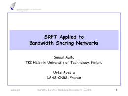 SRPT applied to bandwidth-sharing networks