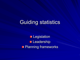 Guiding statistics - Statistics Sweden - Luanda Dec 06