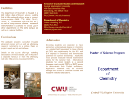 Chemistry Graduate Program Brochure