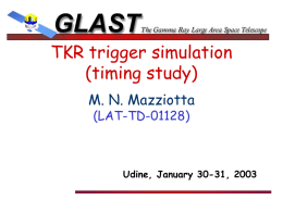 TKR trigger simulation