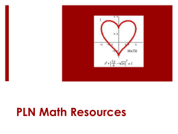 PLN Math Resources: Word Problems and Writing in Mathematics