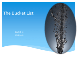 Bucket List Directions