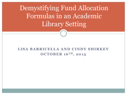 Demystifying Fund Allocation Formulas