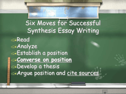 DE Synthesis PowerPoint Notes