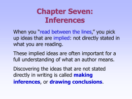 Inferences
