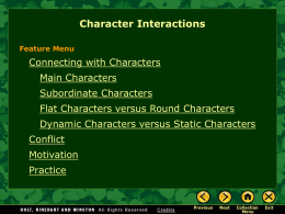 Characterization Interaction PPT