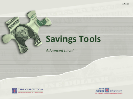 Savings Tool
