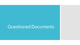 Questioned Documents PPT