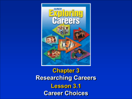 Career Choices PowerPoint