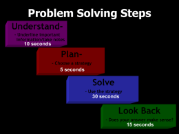 Problem Solving Squares