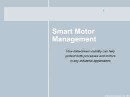 Smart Motor Management: How data-driven visibility can help protect both processes and motors in key industrial applications