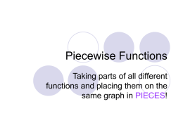 Piecewise Functions