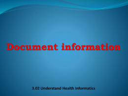 Document health information