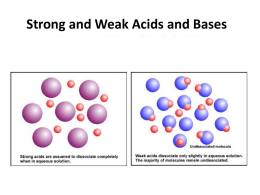 Strong/Weak Acids and Bases