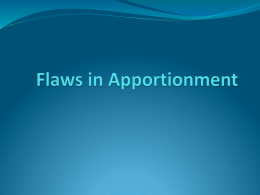 flaws in apportionment